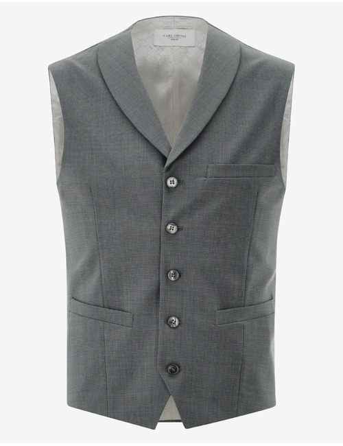 Kostuum gilet in scheerwol met moderne pasvorm