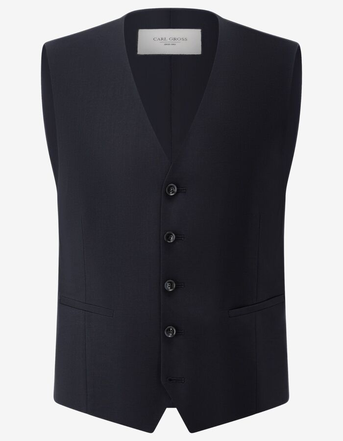 Kostuumgilet in scheerwol met moderne pasvorm