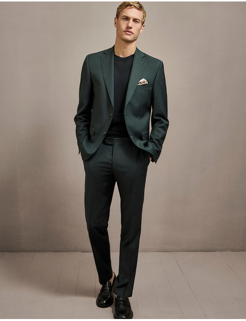 Kostuumvest in scheerwol met moderne pasvorm