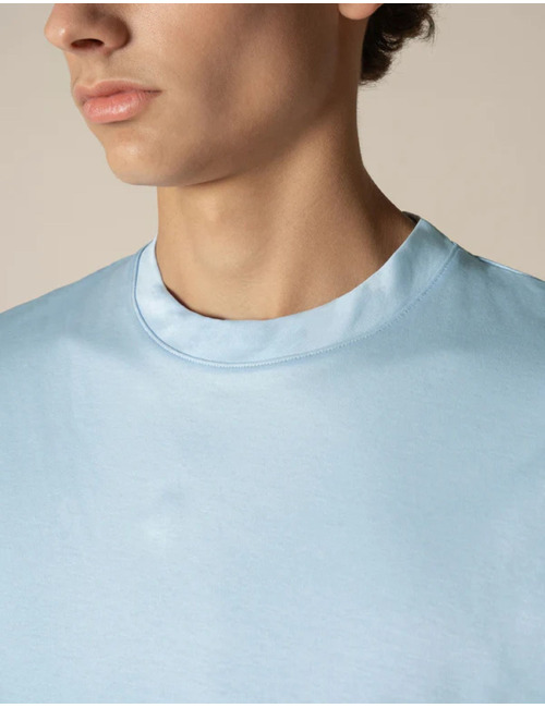 T-shirt in Egyptisch katoen lichtblauw