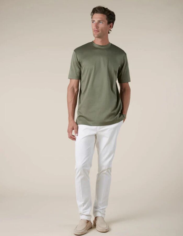 T-shirt in Egyptisch katoen groen