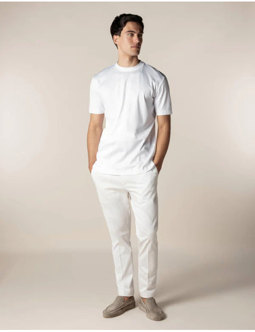 T-shirt in Egyptisch katoen wit