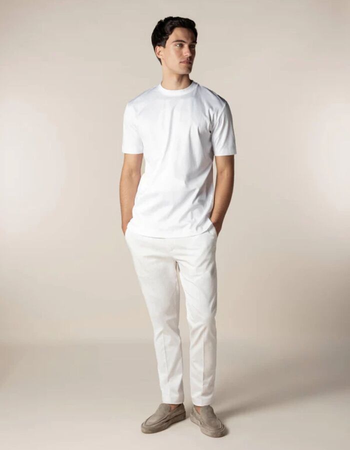 T-shirt in Egyptisch katoen wit