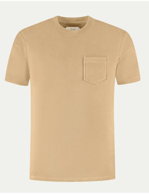 T-shirt in terry badstof beige