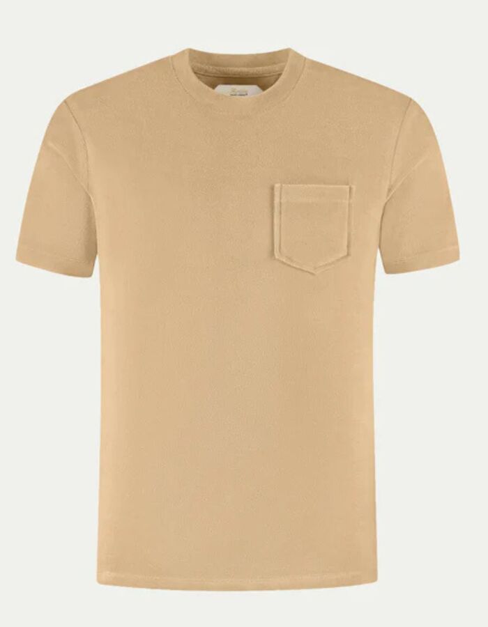 T-shirt in terry badstof beige