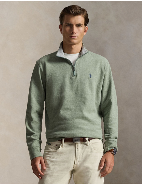 Jersey pullover met kwart rits