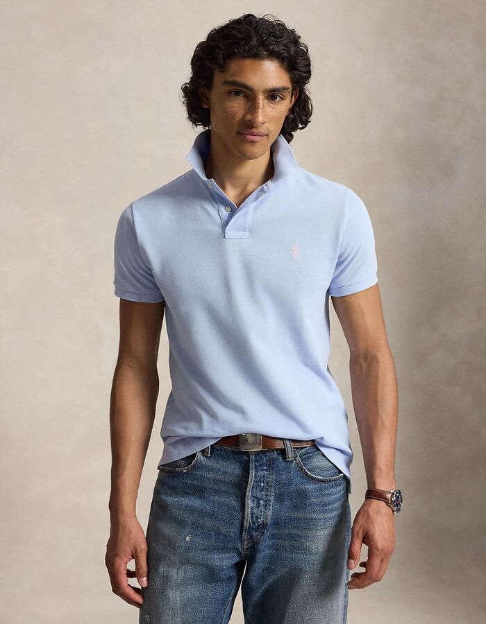 Iconische mesh polo met korte mouwen