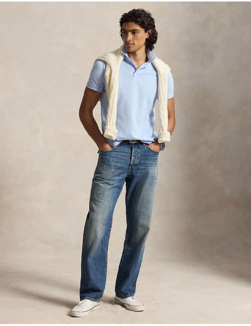 Iconische mesh polo met korte mouwen