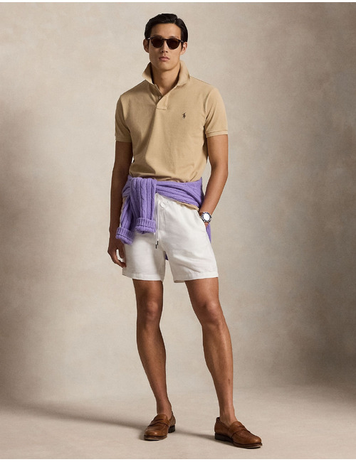 Iconische mesh polo met korte mouwen