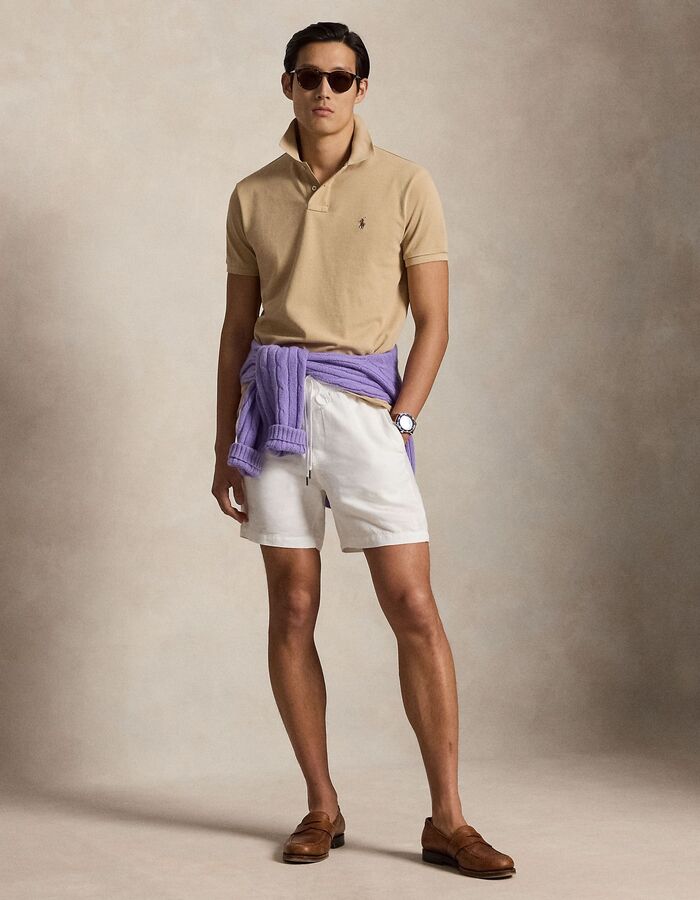 Iconische mesh polo met korte mouwen