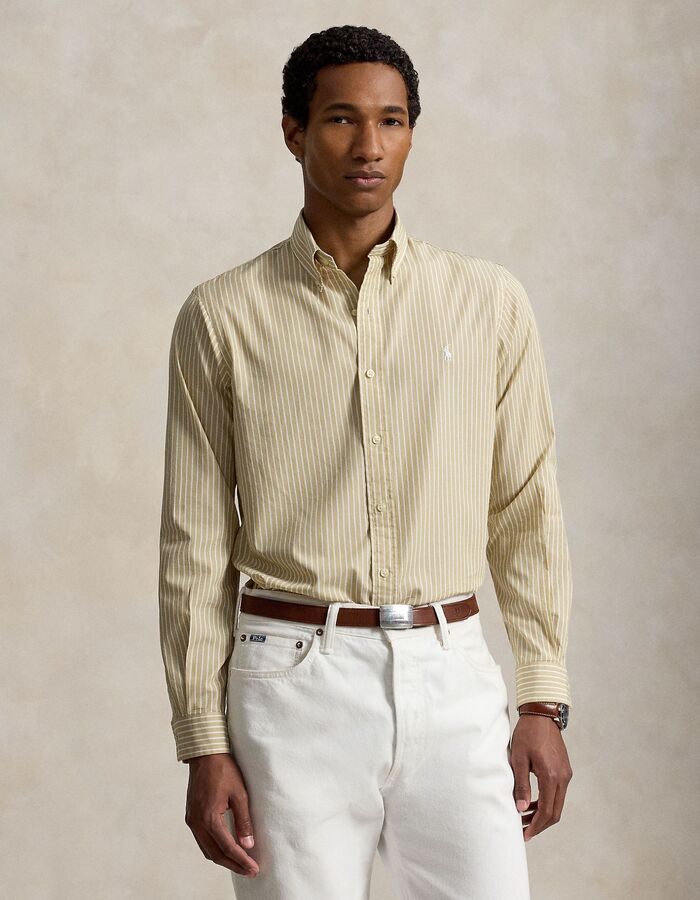 Gestreept katoenen hemd met button-down kraag