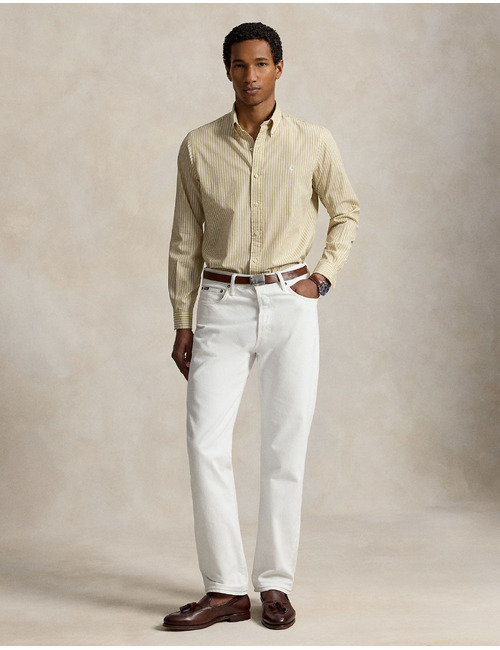 Gestreept katoenen hemd met button-down kraag