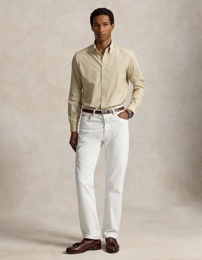 Gestreept katoenen hemd met button-down kraag