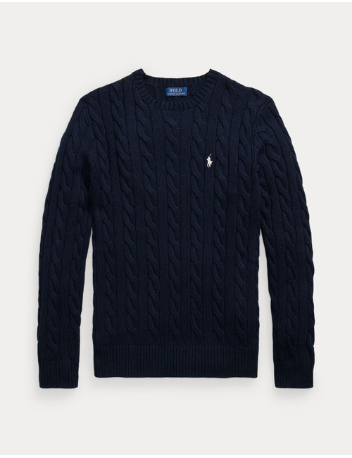 Kabelgebreide katoenen sweater