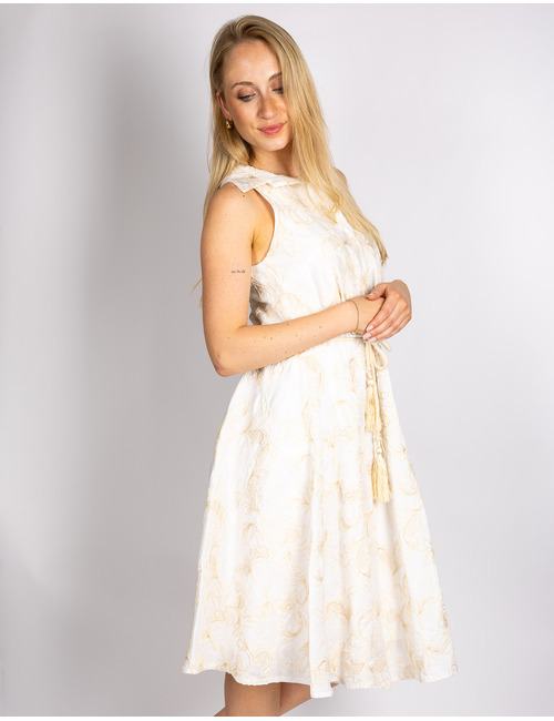 Rinascimento midi kleed wit