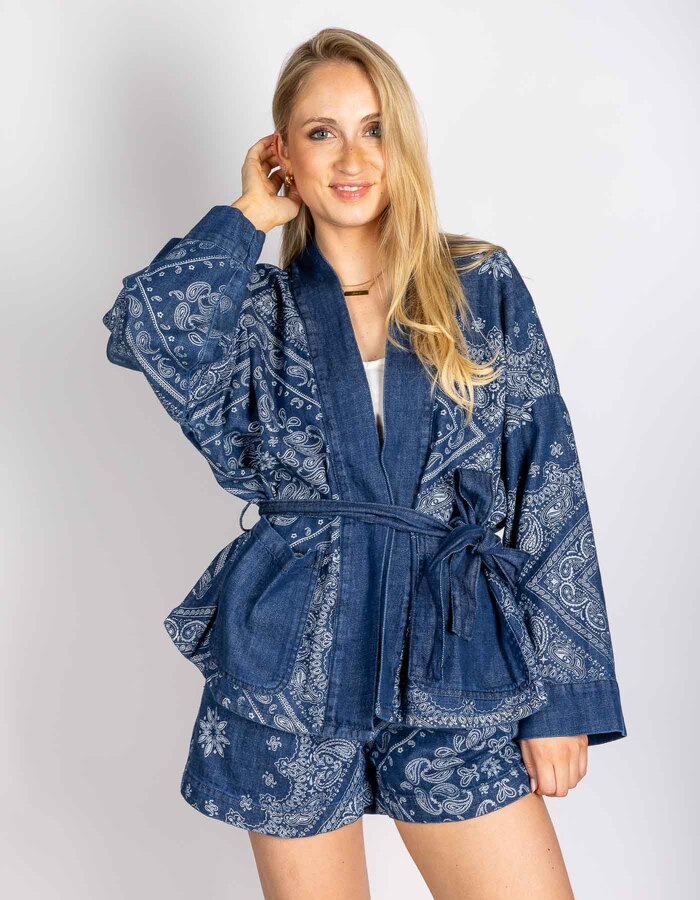 Rinascimento lange mouw bloes blauw