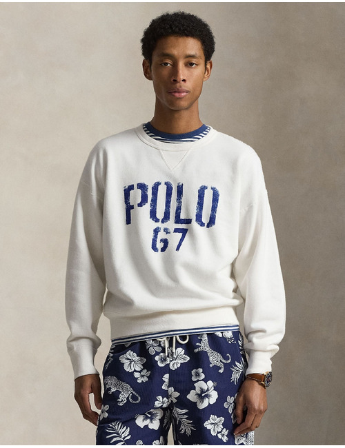 Witte vintage fit sweatshirt met grafische print