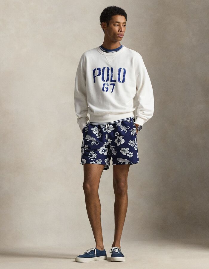 Witte vintage fit sweatshirt met grafische print