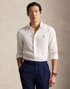 Wit linnen hemd in slim fit
