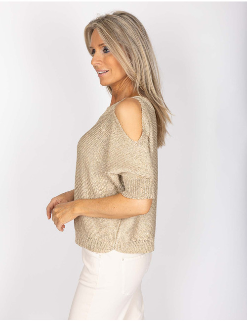 Due Amanti korte mouw pull goud