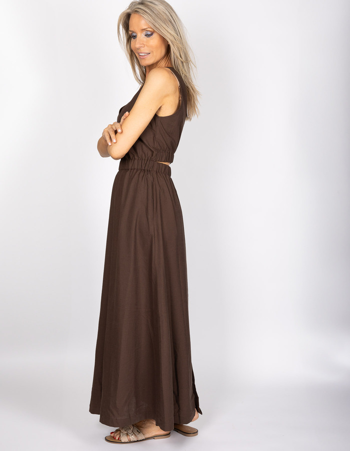 Aimee The Label lang kleed bruin