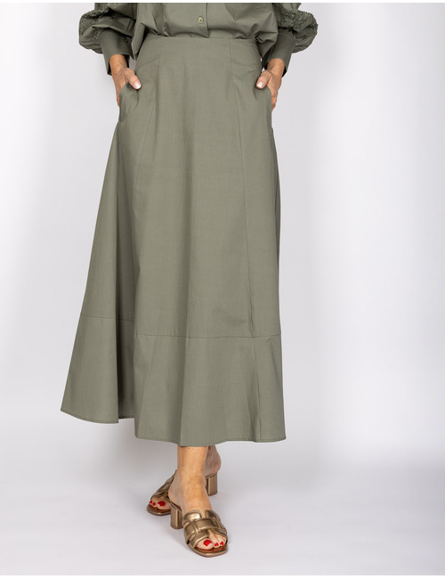 Due Amanti midi rok kaki