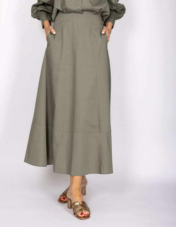 Due Amanti midi rok kaki