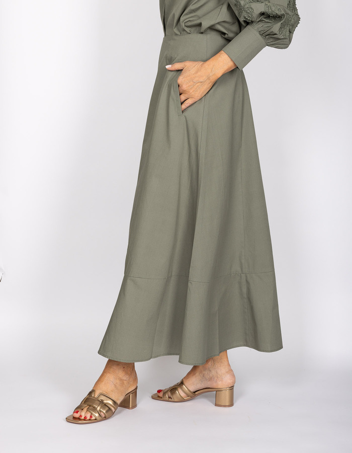 Due Amanti midi rok kaki