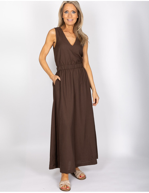 Aimee The Label lang kleed bruin