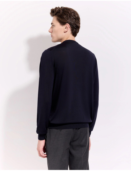 The Royal Merino Sweater Superfine 120’s Dark Blue