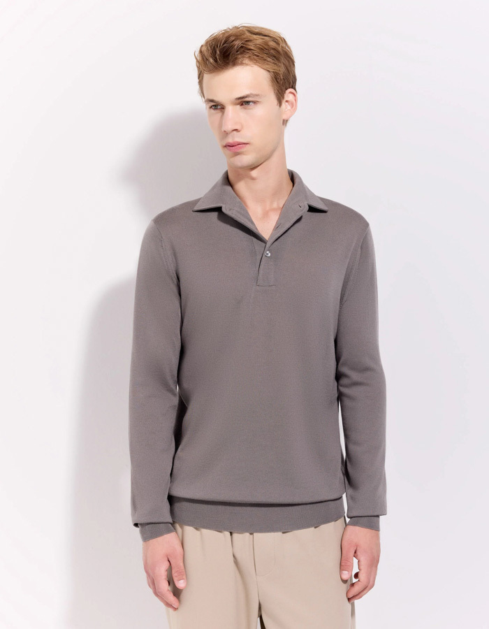 The Royal Merino Polo Sweater Superfine 120’s