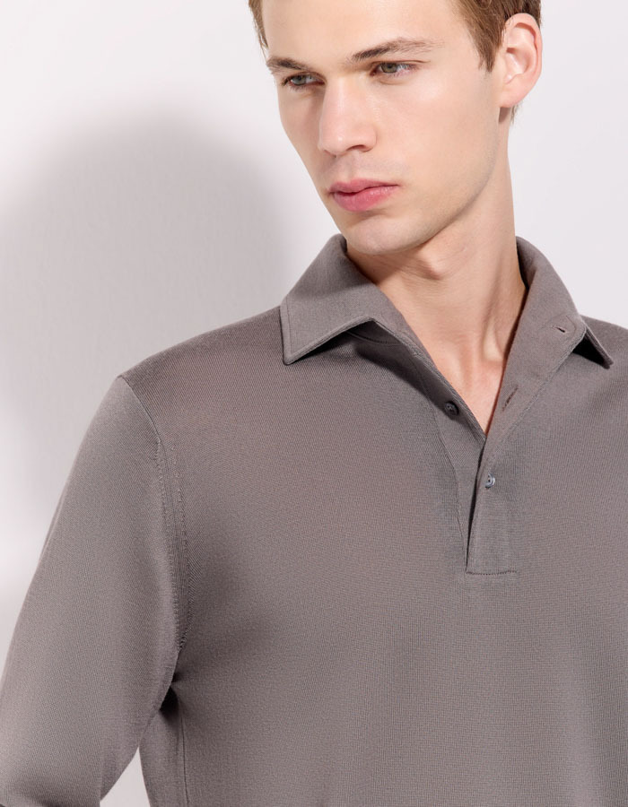 The Royal Merino Polo Sweater Superfine 120’s