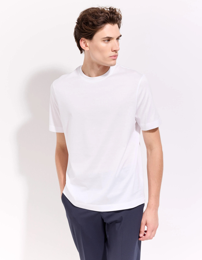 The Supima Jersey T-Shirt Mercerized Super Light White