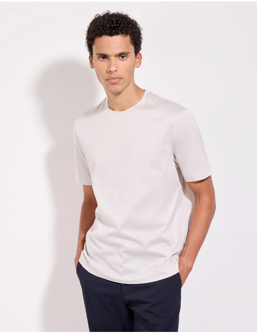 The Supima Jersey T-Shirt Mercerized Super Light Ivory