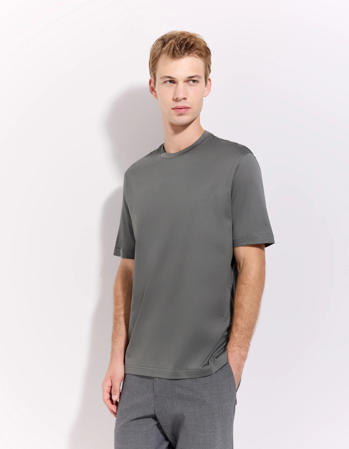 The Supima Jersey T-Shirt Mercerized Super Light Military Green