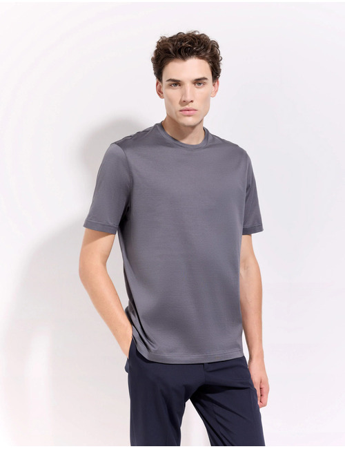 The Supima Jersey T-Shirt Mercerized Super Light Iron Grey