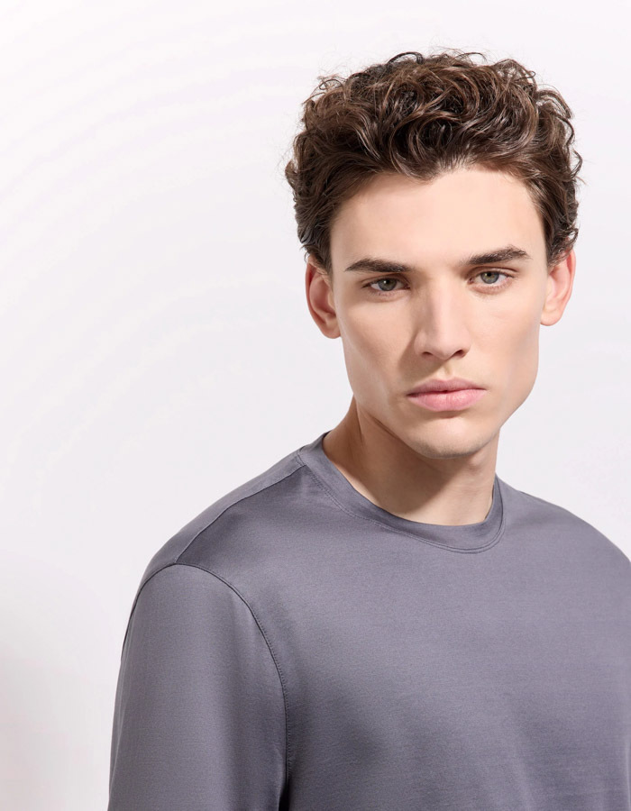 The Supima Jersey T-Shirt Mercerized Super Light Iron Grey