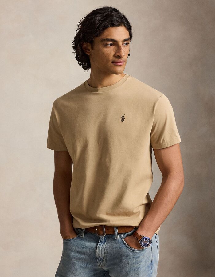 CUSTOM SLIM FIT T-shirt met ronde hals en korte mouwen