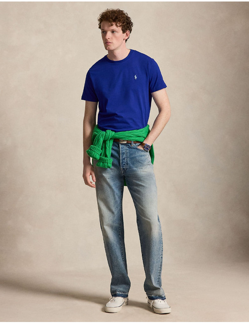 CUSTOM SLIM FIT T-shirt met ronde hals en korte mouwen