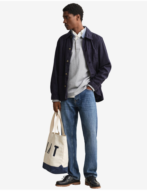 Classic Heavy Rugger met chambray kraag