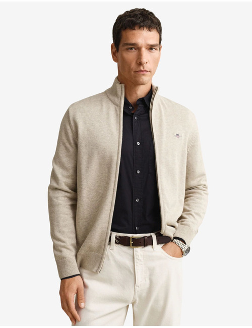 Casual katoenen vest met ritssluiting