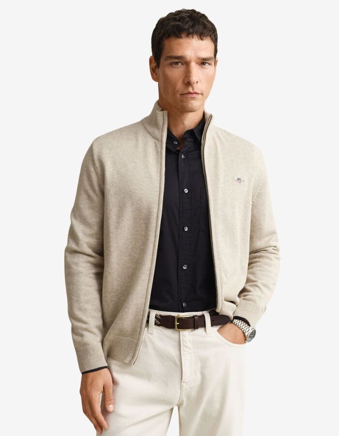 Casual katoenen vest met ritssluiting