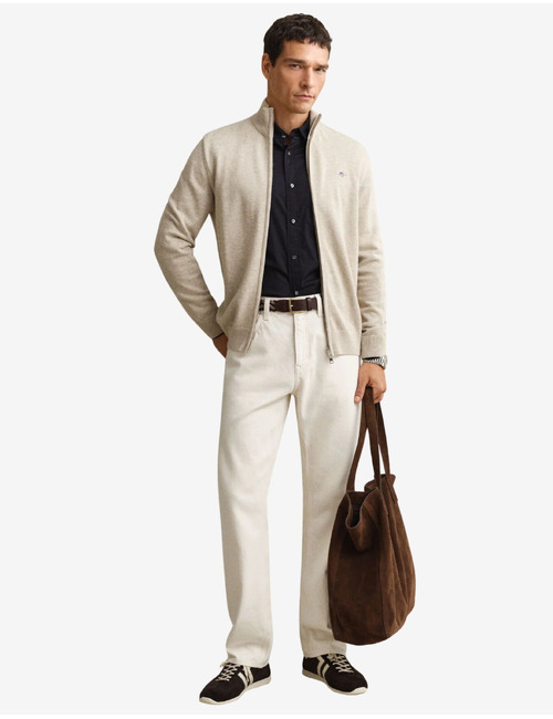 Casual katoenen vest met ritssluiting