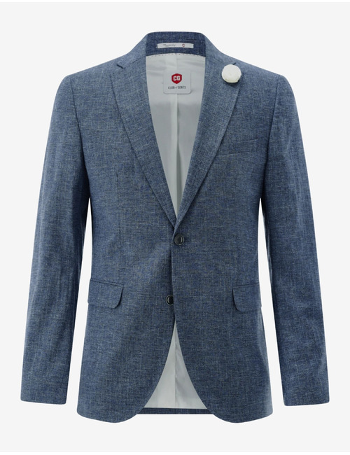 CG Paul slim fit kostuumvest met stretch – blauw