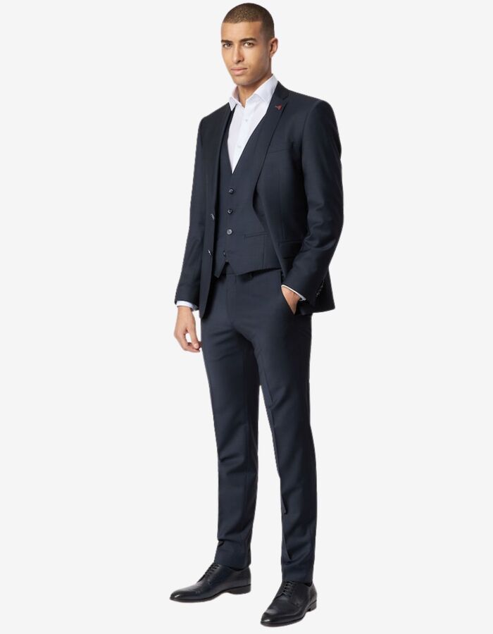 Slim fit kostuumbroek 5038 - Virgin Wool - Dark Blue