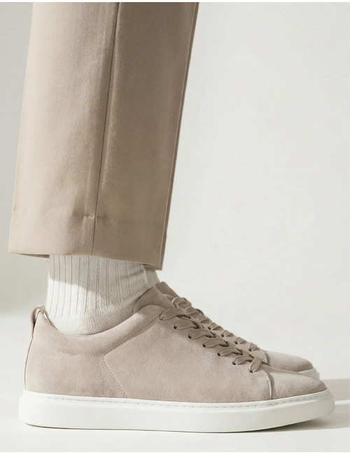 CG Uwin suède sneakers met leren voering – beige