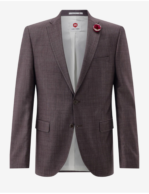CG Patrick slim fit kostuumvest met AMF-stiksel – bordeaux
