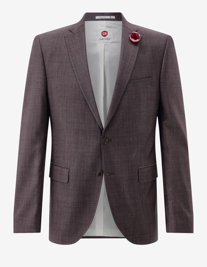 CG Patrick slim fit kostuumvest met AMF-stiksel – bordeaux