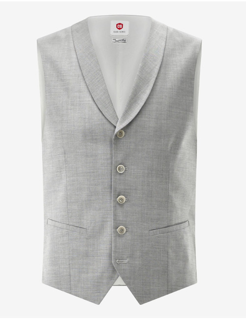 CG Paddy slim fit kostuumgilet met sjaalkraag – lichtgrijs