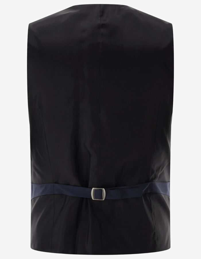 CG Carlton slim fit kostuumgilet met stretch – blauw